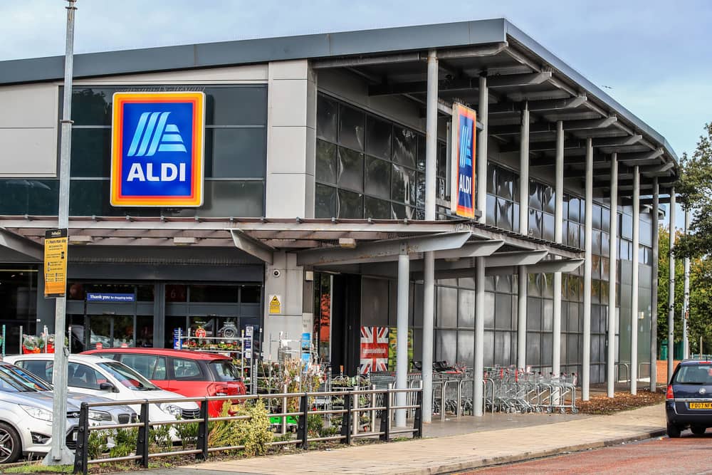 Exterior view of an Aldi store