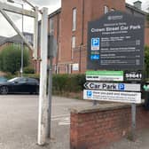 The entrance to the Crown Street Car Park in Stone