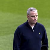 Wycombe manager Michael Duff on the pitch