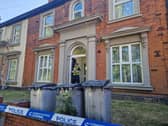 Police at scene of South Road, Smethwick murder