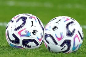 A general view of the new Premier League balls