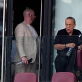 West Ham co-owner David Sullivan (right) sits in the stands