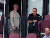 West Ham co-owner David Sullivan (right) sits in the stands