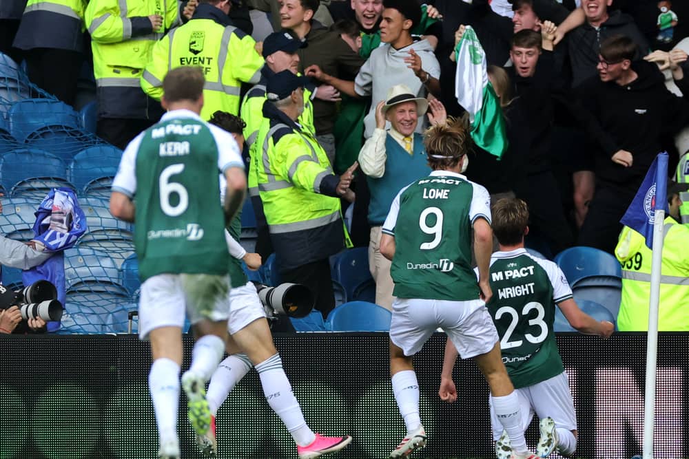 Callum Wright, right, celebrates