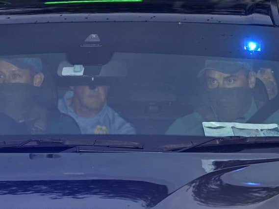 Daniel Kinahan in a vehicle