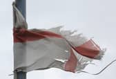 A sorry looking flag in Tipton