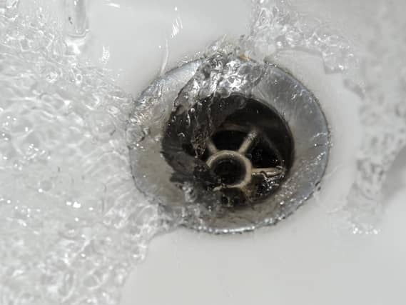 A general view of water going down a plughole