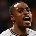 Victor Adeboyejo shouts while playing for his former club Bolton