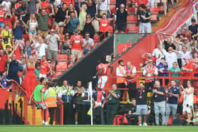 Tyreece Campbell celebrates after scoring Charlton's winner