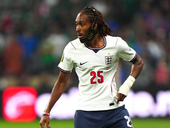 Djed Spence in action for England against Mexico