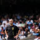 Manchester City manager Enzo Maresca (left) reacts on the touchline