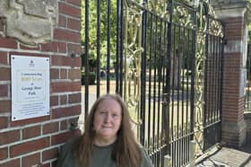 Campaigner Alison Humpage outside Darlaston's George Rose Park