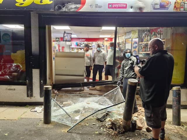 The damage to the Shop'N Go store in Cannock