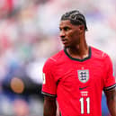 Marcus Rashford looking to the side