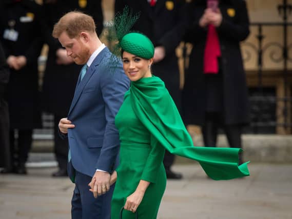 The Duke and Duchess of Sussex arrive at the Commonwealth Service at Westminster Abbey, London on Commonwealth Day. The service is their final official engagement before they quit royal life
