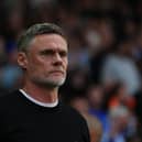 Bradford manager Graham Alexander frowns during the League One win at Sheffield Wednesday
