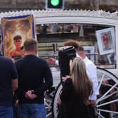 The funeral cortege for Joe Carthy, 15, arrives at St Michael the Archangel Church in Athy