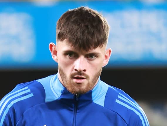 Lee Bonis warms up with Northern Ireland