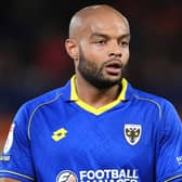Ryan Johnson in action for AFC Wimbledon
