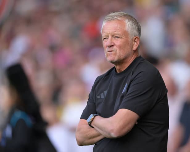 Sheffield United manager Chris Wilder on the touchline