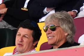 Jon Bon Jovi watches Brentford v Tottenham