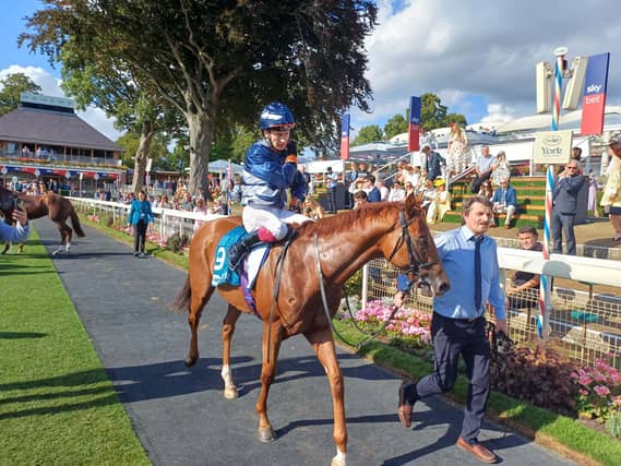 Sale Shark and Oisin Murphy after winning at York