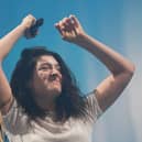 Lorde performing at Glastonbury Festival in 2025