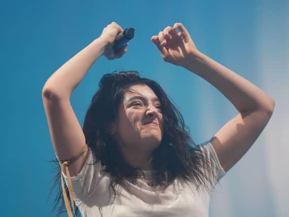 Lorde performing at Glastonbury Festival in 2025