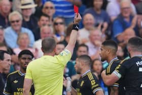 Joao Gomes is sent off