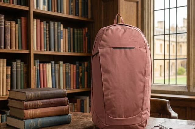 The Shilton 18L Backpack has adjustable straps, a padded back panel and multiple pockets, and is ideal for school, university, work or travel. Pictured is the dusty rose colour.