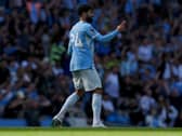 Manchester City’s Josko Gvardiol celebrates after scoring a late winner against Bournemouth
