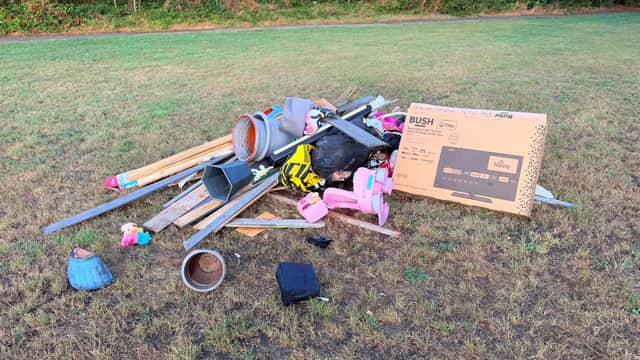 The waste was discovered at Humphrey Street Park in Lower Gornal. Photo: Wil Vincent