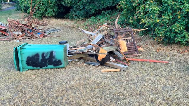 The waste was discovered at Humphrey Street Park in Lower Gornal. Photo: Wil Vincent