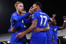Cole Palmer celebrates scoring