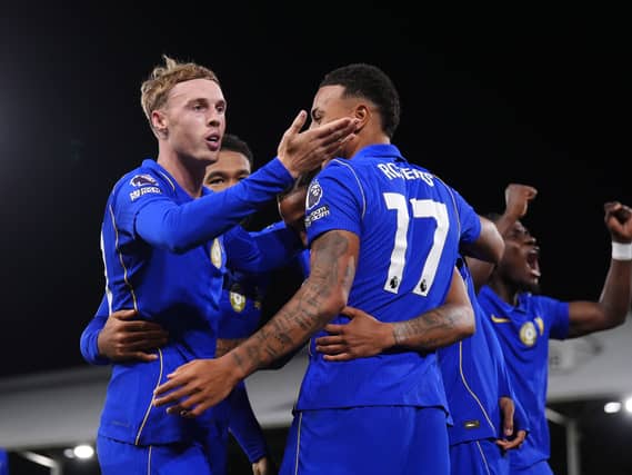 Cole Palmer celebrates scoring