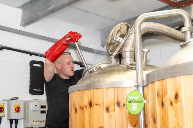 James McCann works to brew once a week at Newbridge. Photo: Steph Geary Photography