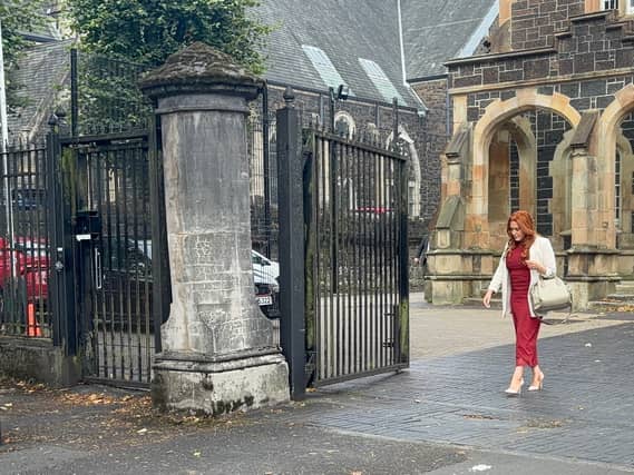 Anne Donaghy leaves court