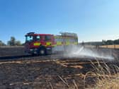Crews worked to extinguish the blaze on the land near Shareshill. Photo: Staffordshire Fire & Rescue Service