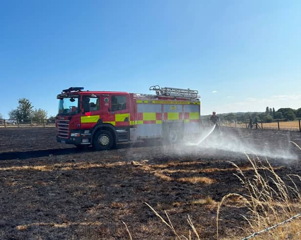 Crews worked to extinguish the blaze on the land near Shareshill. Photo: Staffordshire Fire & Rescue Service