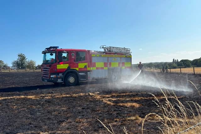 Crews worked to extinguish the blaze on the land near Shareshill. Photo: Staffordshire Fire & Rescue Service