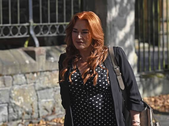 Anne Donaghy, former chief executive of Mid and East Antrim Council, outside Ballymena Courthouse