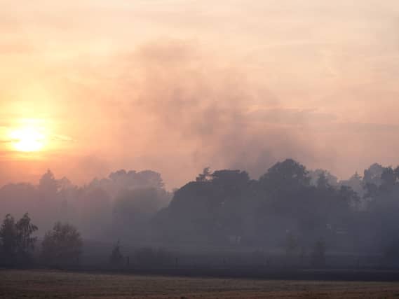 Smoke rising from a fire in the Stourbridge area.