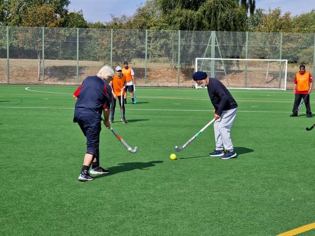 Walking hockey session at WV Active