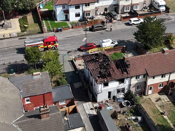 Housefire scene