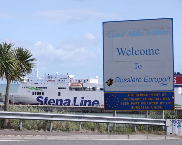 A StenaLine ferry at Rosslare port