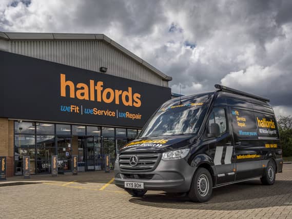 A Halfords shopfront