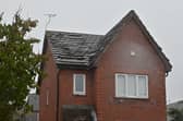 The roof of the property which was struck by lightning.