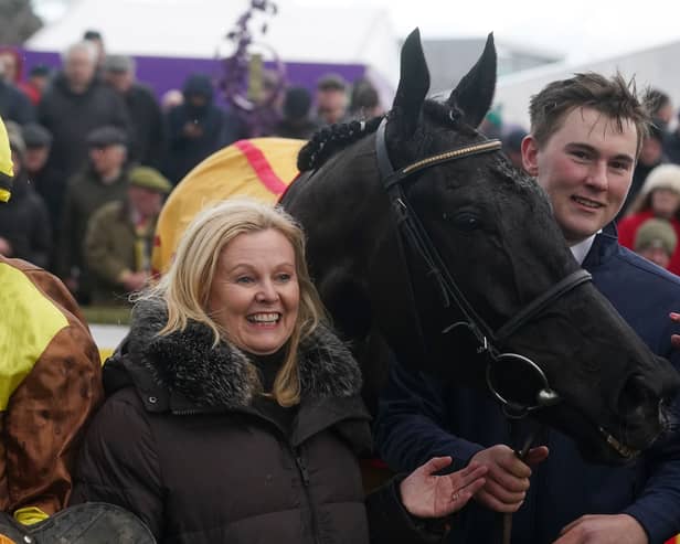Owner Audrey Turley with Galopin Des Champs at Leopardstown
