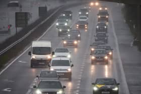 Cars in rain