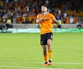 Raul Jimenez in the club's gold home kit